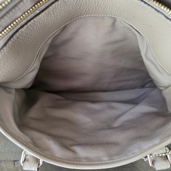 Coach Morgan Satchel/Shoulder Bag In Taupe Pebble Grain Leather With Exotic Trim - Picture 8 of 16